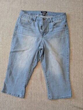 d. jeans Light Wash Denim Capris  size 14w Y2K denim